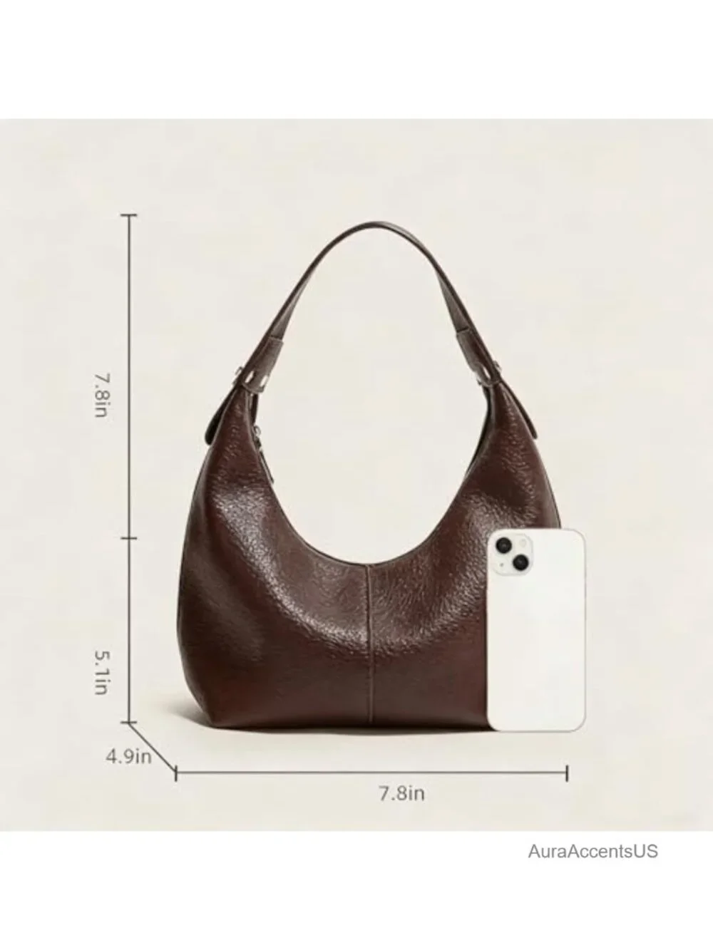 Vegan Leather Hobo Shoulder Bag Y2K Tote Purse